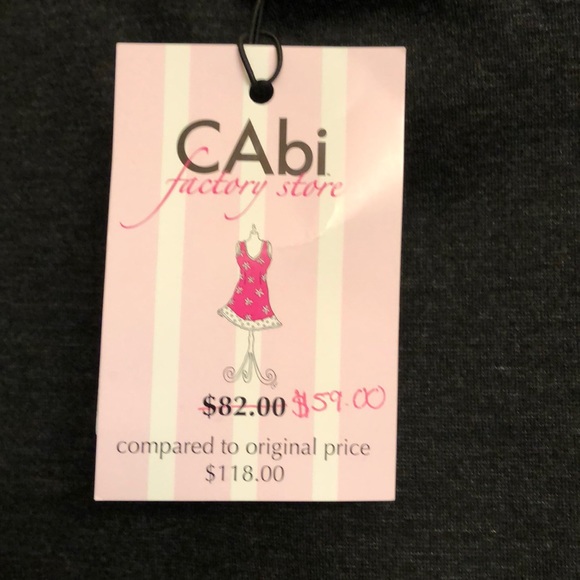 zip in the back decorative charcoal dressy top - Picture 3 of 3